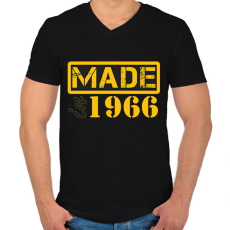 PRINTFASHION 1966 - Férfi V-nyakú póló - Fekete