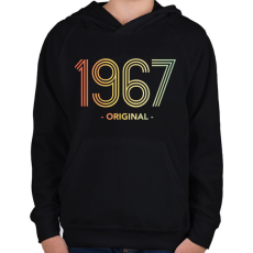 PRINTFASHION 1967 - Gyerek kapucnis pulóver - Fekete