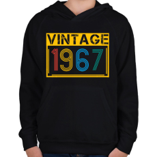 PRINTFASHION 1967 - Gyerek kapucnis pulóver - Fekete