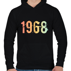 PRINTFASHION 1968 - Férfi kapucnis pulóver - Fekete