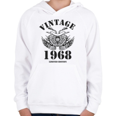 PRINTFASHION 1968 - Gyerek kapucnis pulóver - Fehér
