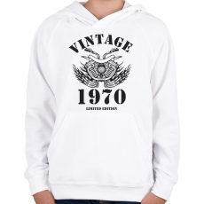 PRINTFASHION 1970 - Gyerek kapucnis pulóver - Fehér