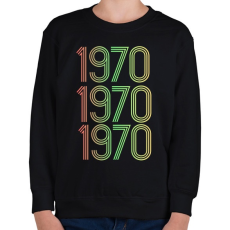 PRINTFASHION 1970 - Gyerek pulóver - Fekete