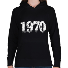 PRINTFASHION 1970 - Női kapucnis pulóver - Fekete női pulóver, kardigán