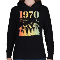 PRINTFASHION 1970 - Női kapucnis pulóver - Fekete