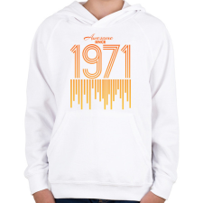 PRINTFASHION 1971 - Gyerek kapucnis pulóver - Fehér gyerek pulóver, kardigán