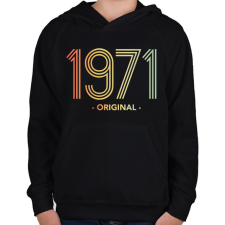 PRINTFASHION 1971 - Gyerek kapucnis pulóver - Fekete gyerek pulóver, kardigán