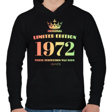 PRINTFASHION 1972 - Férfi kapucnis pulóver - Fekete