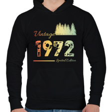 PRINTFASHION 1972 - Férfi kapucnis pulóver - Fekete férfi pulóver, kardigán