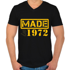 PRINTFASHION 1972 - Férfi V-nyakú póló - Fekete