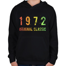 PRINTFASHION 1972 - Gyerek kapucnis pulóver - Fekete