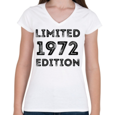 PRINTFASHION 1972 - Női V-nyakú póló - Fehér