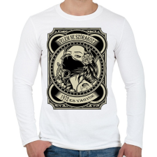 PRINTFASHION 1972 Velem ne szórakozz - Férfi hosszú ujjú póló - Fehér férfi póló