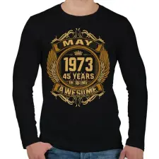 PRINTFASHION 1973 Awesome - Férfi hosszú ujjú póló - Fekete férfi póló