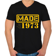 PRINTFASHION 1973 - Férfi V-nyakú póló - Fekete