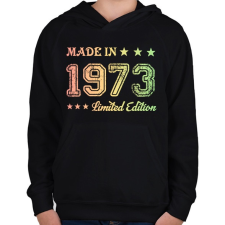 PRINTFASHION 1973 - Gyerek kapucnis pulóver - Fekete gyerek pulóver, kardigán