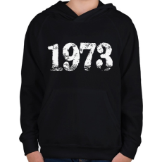 PRINTFASHION 1973 - Gyerek kapucnis pulóver - Fekete