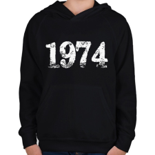 PRINTFASHION 1974 - Gyerek kapucnis pulóver - Fekete gyerek pulóver, kardigán