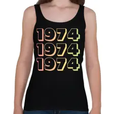 PRINTFASHION 1974 - Női atléta - Fekete női trikó