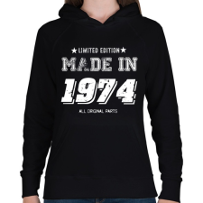 PRINTFASHION 1974 - Női kapucnis pulóver - Fekete női pulóver, kardigán