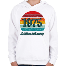 PRINTFASHION 1975 retro kör háttér - Gyerek kapucnis pulóver - Fehér