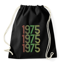 PRINTFASHION 1975 - Sportzsák, Tornazsák - Fekete tornazsák