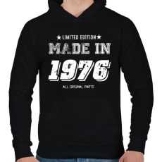 PRINTFASHION 1976 - Férfi kapucnis pulóver - Fekete