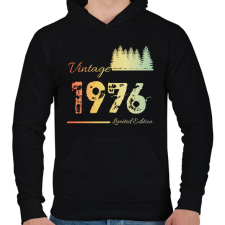 PRINTFASHION 1976 - Férfi kapucnis pulóver - Fekete férfi pulóver, kardigán