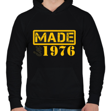 PRINTFASHION 1976 - Férfi kapucnis pulóver - Fekete