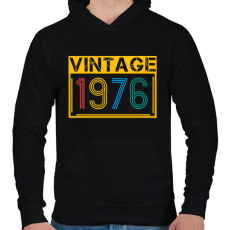 PRINTFASHION 1976 - Férfi kapucnis pulóver - Fekete