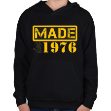 PRINTFASHION 1976 - Gyerek kapucnis pulóver - Fekete gyerek pulóver, kardigán