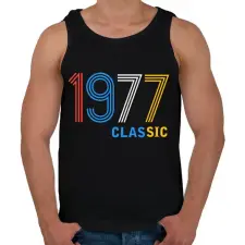 PRINTFASHION 1977 - Férfi atléta - Fekete atléta, trikó