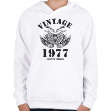 PRINTFASHION 1977 - Gyerek kapucnis pulóver - Fehér gyerek pulóver, kardigán