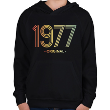 PRINTFASHION 1977 - Gyerek kapucnis pulóver - Fekete gyerek pulóver, kardigán