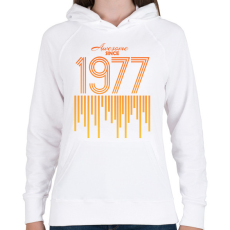 PRINTFASHION 1977 - Női kapucnis pulóver - Fehér