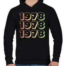 PRINTFASHION 1978 - Férfi kapucnis pulóver - Fekete férfi pulóver, kardigán