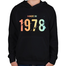 PRINTFASHION 1978 - Gyerek kapucnis pulóver - Fekete gyerek pulóver, kardigán