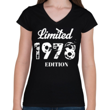 PRINTFASHION 1978 - Női V-nyakú póló - Fekete női póló