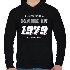 PRINTFASHION 1979 - Férfi kapucnis pulóver - Fekete