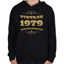 PRINTFASHION 1979 - Gyerek kapucnis pulóver - Fekete gyerek pulóver, kardigán
