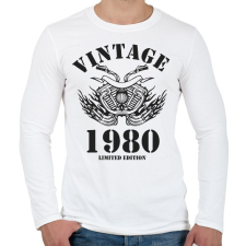PRINTFASHION 1980 - Férfi hosszú ujjú póló - Fehér férfi póló