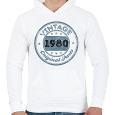 PRINTFASHION 1980 - Férfi kapucnis pulóver - Fehér