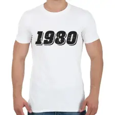 PRINTFASHION 1980 - Férfi póló - Fehér férfi póló