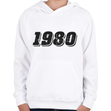 PRINTFASHION 1980 - Gyerek kapucnis pulóver - Fehér gyerek pulóver, kardigán