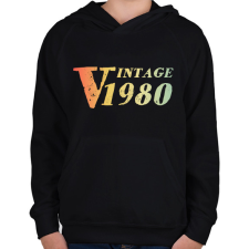 PRINTFASHION 1980 - Gyerek kapucnis pulóver - Fekete gyerek pulóver, kardigán