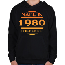 PRINTFASHION 1980 - Gyerek kapucnis pulóver - Fekete