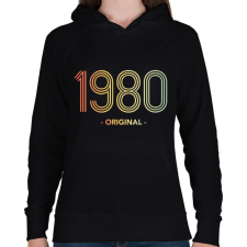 PRINTFASHION 1980 - Női kapucnis pulóver - Fekete női pulóver, kardigán