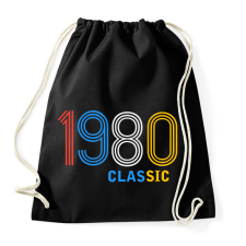 PRINTFASHION 1980 - Sportzsák, Tornazsák - Fekete tornazsák