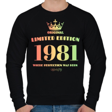 PRINTFASHION 1981 - Férfi pulóver - Fekete férfi pulóver, kardigán