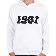PRINTFASHION 1981 - Gyerek kapucnis pulóver - Fehér